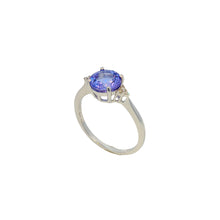 Load image into Gallery viewer, 9ct White Gold Tanzanite and Diamond Ring. CYR7638
