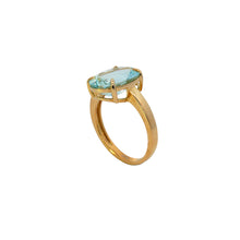 Load image into Gallery viewer, 9ct Yellow Gold Aquamarine Ring. CYR8059
