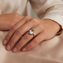 Load image into Gallery viewer, 9ct Yellow Gold Aquamarine Ring. CYR8059
