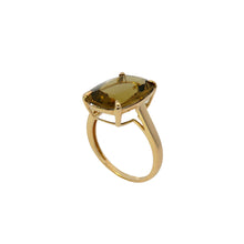 Load image into Gallery viewer, 9ct Yellow Gold Olive Quartz Ring. CYR8091
