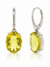 Load image into Gallery viewer, Sterling Silver Lemon Quartz Earrings. HIM138
