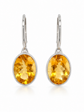 Load image into Gallery viewer, Sterling Silver Citrine Earrings. HIM141
