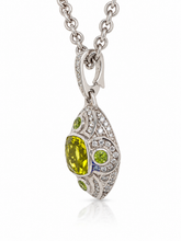 Load image into Gallery viewer, Sterling Silver Lemon Quartz and Peridot Enhancer. HIM142
