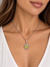 Load image into Gallery viewer, Sterling Silver Lemon Quartz and Peridot Enhancer. HIM142
