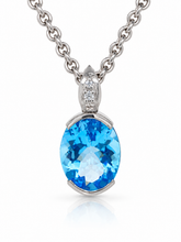 Load image into Gallery viewer, Sterling Silver Blue Topaz Enhancer. HIM143
