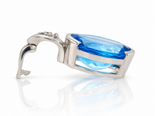 Load image into Gallery viewer, Sterling Silver Blue Topaz Enhancer. HIM143
