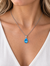 Load image into Gallery viewer, Sterling Silver Blue Topaz Enhancer. HIM144
