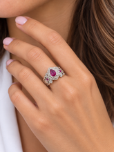 Load image into Gallery viewer, Sterling Silver Rhodolite Garnet Ring. HIM145
