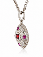 Load image into Gallery viewer, Sterling Silver Garnet, Rhodolite Garnet and Cubic Zirconia Enhancer. HIM149
