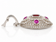 Load image into Gallery viewer, Sterling Silver Garnet, Rhodolite Garnet and Cubic Zirconia Enhancer. HIM149
