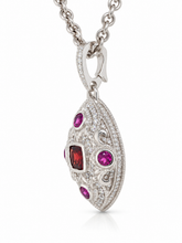 Load image into Gallery viewer, Sterling Silver Garnet, Rhodolite Garnet and Cubic Zirconia Enhancer. HIM152
