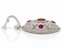 Load image into Gallery viewer, Sterling Silver Garnet, Rhodolite Garnet and Cubic Zirconia Enhancer. HIM152
