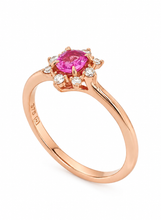 Load image into Gallery viewer, 9ct Rose Gold Pink Sapphire and Diamond Ring. MMC2665
