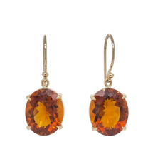 Load image into Gallery viewer, 9ct Yellow Gold Citrine Earrings. GA-363
