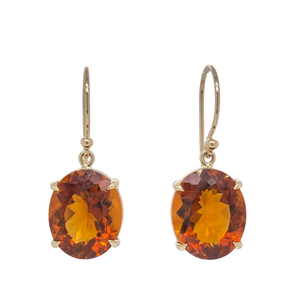 9ct Yellow Gold Citrine Earrings. GA-363