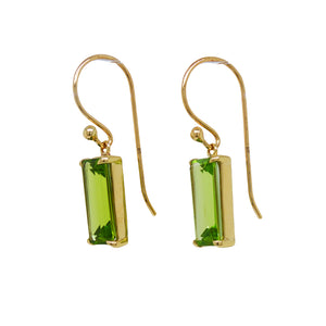 9ct Yellow Gold Peridot Earrings. GA-485