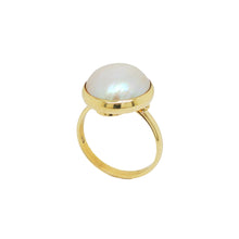 Load image into Gallery viewer, 9ct Yellow Gold Mabe Pearl Ring. GA-491
