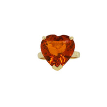 Load image into Gallery viewer, 9ct Yellow Gold Citrine Heart Ring. GA-494

