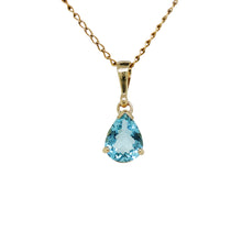 Load image into Gallery viewer, 9ct Yellow Gold Aquamarine Pendant. GA-513

