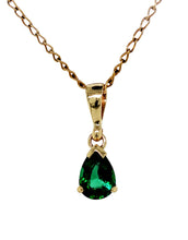 Load image into Gallery viewer, 9ct Yellow Gold Green Tourmaline Pendant. GA-514
