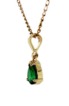 Load image into Gallery viewer, 9ct Yellow Gold Green Tourmaline Pendant. GA-514
