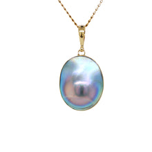 Load image into Gallery viewer, 9ct Yellow Gold Blister Pearl Pendant. GA-516
