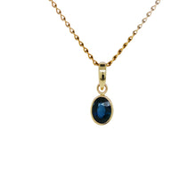 Load image into Gallery viewer, 9ct Yellow Gold Australian Sapphire Pendant. GA-518
