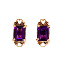 Load image into Gallery viewer, 9ct Rose Gold Amethyst Renee Stud Earrings. J374GA
