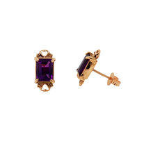 Load image into Gallery viewer, 9ct Rose Gold Amethyst Renee Stud Earrings. J374GA
