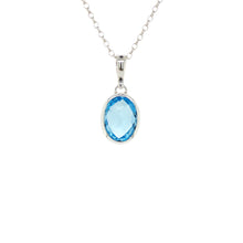 Load image into Gallery viewer, Sterling Silver Blue Topaz Pendant. GA-528
