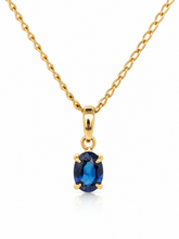 Load image into Gallery viewer, 9ct yellow Gold Australian Sapphire Pendant. GA-538
