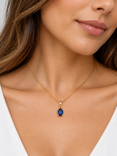 Load image into Gallery viewer, 9ct yellow Gold Australian Sapphire Pendant. GA-538
