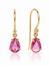 Load image into Gallery viewer, 9ct Yellow Gold Pink Sapphire Earrings. GA-542

