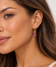 Load image into Gallery viewer, 9ct Yellow Gold Pink Sapphire Earrings. GA-542
