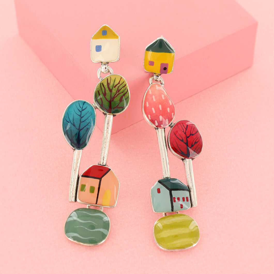 Taratata Mon P'tit Village Stud Earrings. 03916-10M