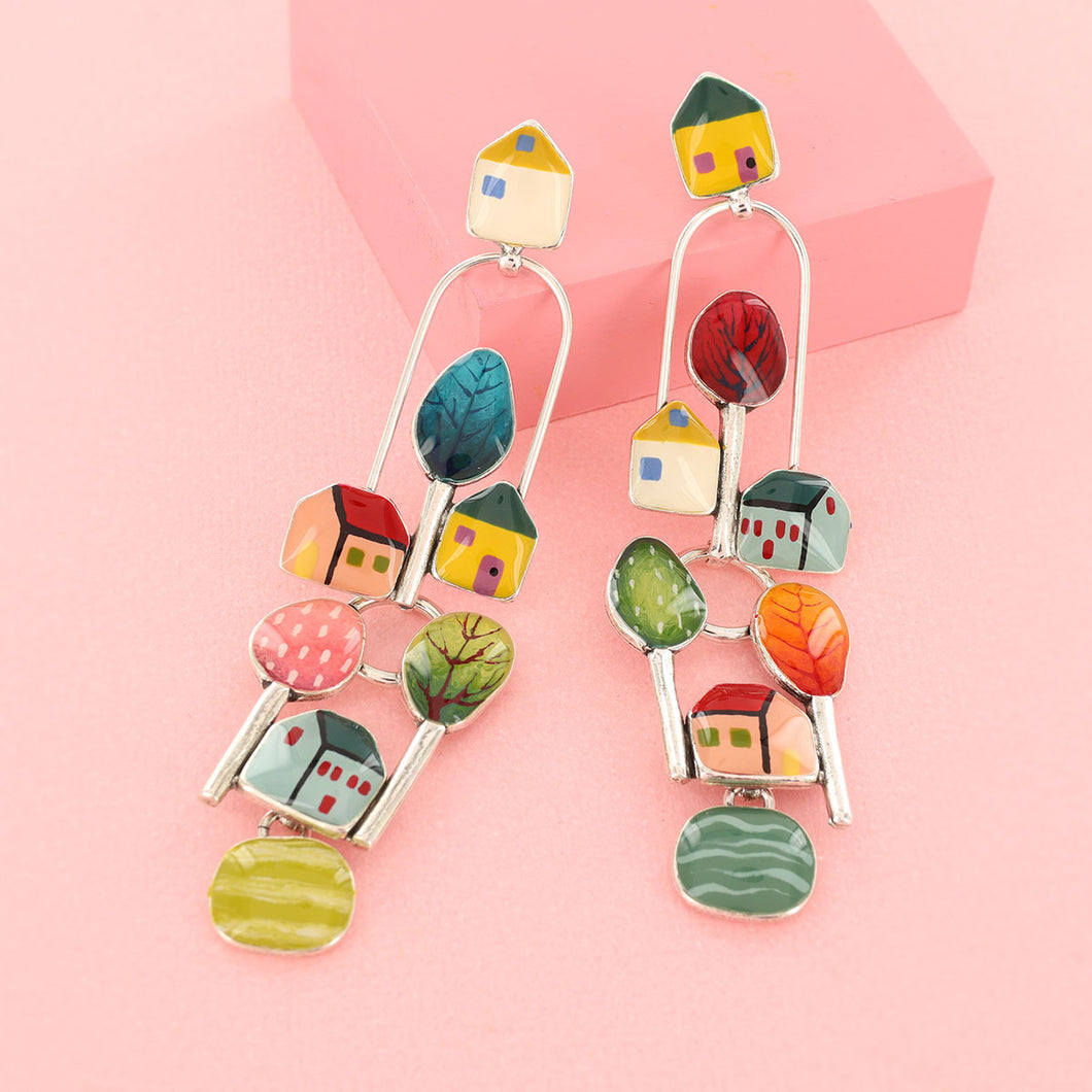 Taratata Mon P'tit Village Stud Earrings. 03918-10M
