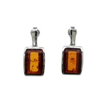 Load image into Gallery viewer, Sterling Silver Baltic Amber Stud Earrings. HEN105
