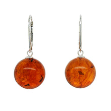 Load image into Gallery viewer, Sterling Silver Baltic Amber Earrings. HEN110
