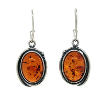 Load image into Gallery viewer, Sterling Silver Baltic Amber Earrings. HEN115
