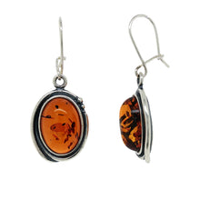 Load image into Gallery viewer, Sterling Silver Baltic Amber Earrings. HEN115
