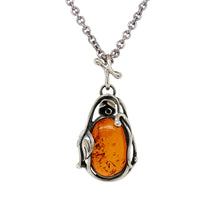 Load image into Gallery viewer, Sterling Silver Baltic Amber Pendant. HEN120
