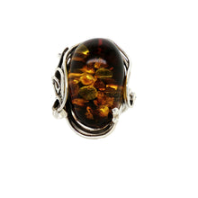 Load image into Gallery viewer, Sterling Silver Baltic Amber Ring. HEN123
