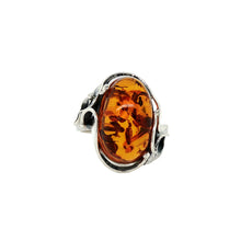 Load image into Gallery viewer, Sterling Silver Baltic Amber Ring. HEN124
