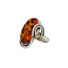 Load image into Gallery viewer, Sterling Silver Baltic Amber Ring. HEN126

