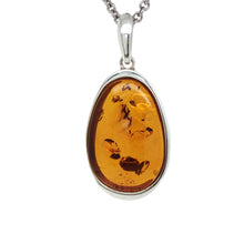 Load image into Gallery viewer, Sterling Silver Baltic Amber Pendant. HEN93
