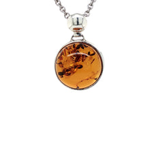 Load image into Gallery viewer, Sterling Silver Baltic Amber Pendant. HEN94
