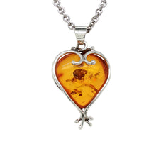 Load image into Gallery viewer, Sterling Silver Baltic Amber Pendant. HEN97
