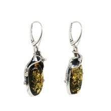 Load image into Gallery viewer, Sterling Silver Baltic Amber Earrings. HEN99
