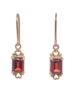 9ct Rose Gold Garnet Renee Earrings. J374G