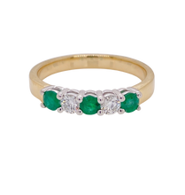 Load image into Gallery viewer, 9ct Yellow and White Gold Emerald and Diamond Ring. 1550ED
